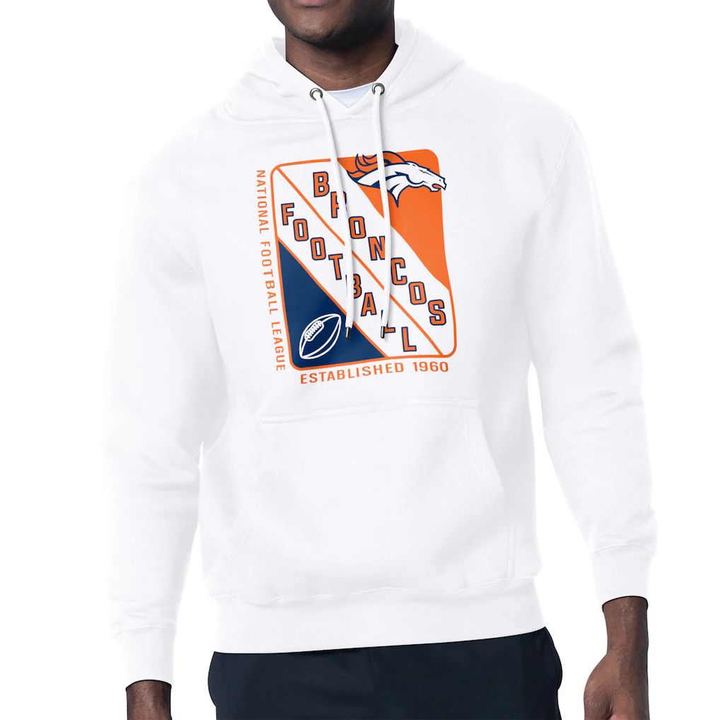 Men 2026 NFL Denver Broncos White Hoodie hooded style 01